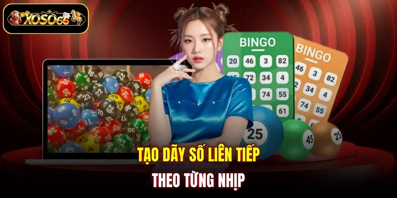 Tạo dãy số liên tiếp theo từng nhịp